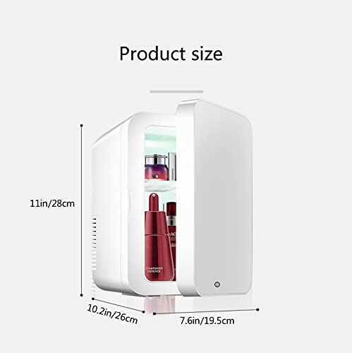 Mini Fridge AC/DC Portable Thermoelectric Cooler and Warmer Mini Fridge for Bedroom Car Home Travel Mini Refrigerator for Skin Care Foods Medications,White