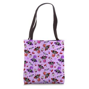 emo bat boba scene kid pastel goth alt aesthetic halloween tote bag