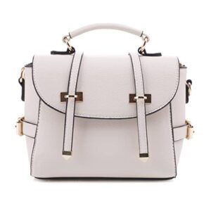 sg sugu mini convertible top handle satchel bag fashion crossbody backpack purse|off white