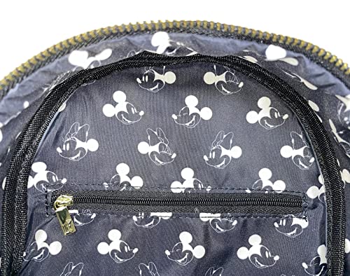 Loungefly Disney Mickey and Minnie Mouse Allover Debossed Womens Double Strap Shoulder Bag Purse