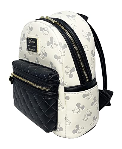 Loungefly Disney Mickey and Minnie Mouse Allover Debossed Womens Double Strap Shoulder Bag Purse