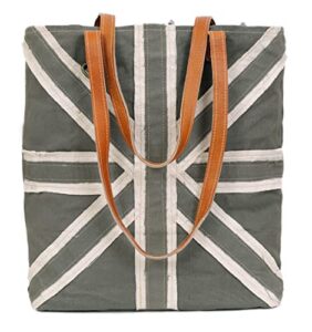 cla upcycle canvas handbag for women, upcycle canvas & cowhide leather bag for women’s, canvas tote bags for women’s