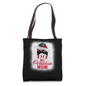 all peruvian mom peru flag for mother tote bag