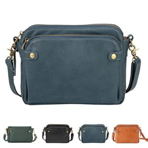 takezumi answeryen off-crossbody leather shoulder bags and clutches, women’s answeryen cross body clutch with adjustable strap (blue)