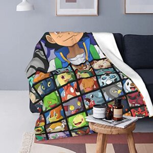 cartoon anime throw blanket,christmas flannel blanket soft warm fleece throw blanket cute blankets throw for couch sofa bed (style2, 50 * 40 inch)