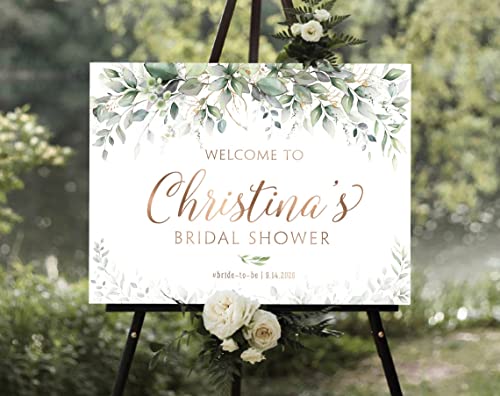 Bridal Shower Sign, Flower Bridal Shower, Greenery Shower Decoration, Bridal Shower Decorations, Bridal Shower Welcome Sign Greenery Welcome Sign, Custom Design, Printable Welcome Sign