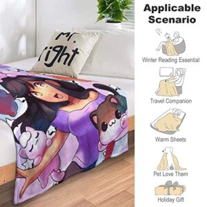 Anime Throw Blanket for Couch, Lightweight Soft Plush Cozy Blankets and Throws for Sofa 40"x50"