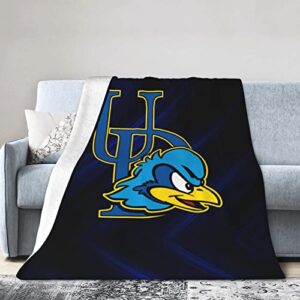 university of delaware fleece blanket, very soft microfiber flannel blanket for couch warm and cozy for all seasons