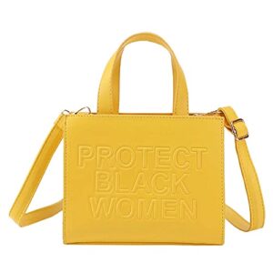 qiayime protect black women purse and handbag designer ladies fashion top handle satchel shoulder tote crossbody bag (yellow)