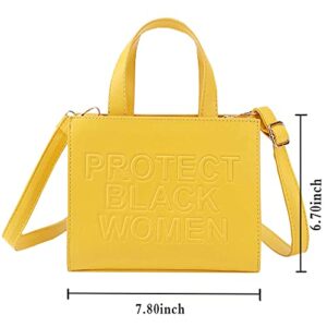 Qiayime Protect Black Women Purse And Handbag Designer Ladies Fashion Top Handle Satchel Shoulder Tote Crossbody Bag (yellow)