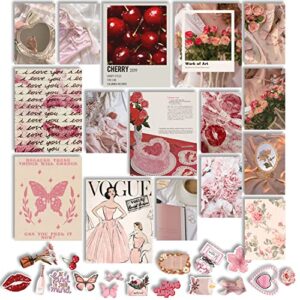 97 Decor Coquette Room Decor - Pink Coquette Posters, Coquette Aesthetic Room Decor, Vintage Coquette Decor, Coquette Wall Decor, Coquette Photo Collage Pack Bedroom Pictures (8x10 UNFRAMED Prints)