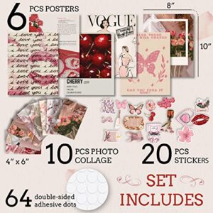 97 Decor Coquette Room Decor - Pink Coquette Posters, Coquette Aesthetic Room Decor, Vintage Coquette Decor, Coquette Wall Decor, Coquette Photo Collage Pack Bedroom Pictures (8x10 UNFRAMED Prints)