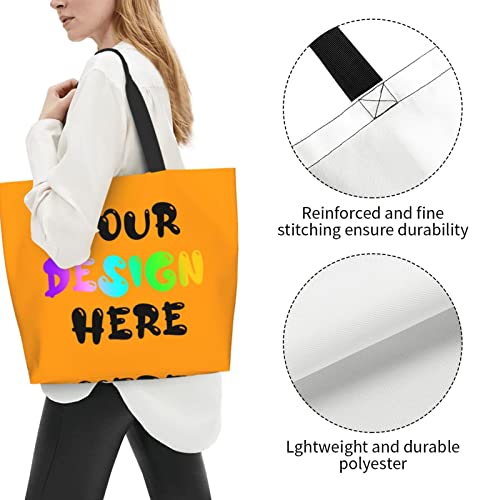 Custom Tote Bag Personalized Shoulder Bags Custom Bags With Logo Design Photo Text Women for Travel Business Shopping Personalized Gifts