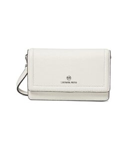 michael kors jet set charm small phone crossbody optic white one size