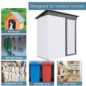 Morhome Sheds & Outdoor Storage, 3x5 FT Outdoor Storage Shed, Outdoor Shed Garden Shed Tool Shed with Lockable Door for Garden Backyard Patio