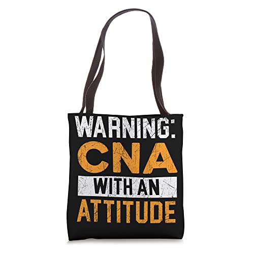 CNA With An Attitude Certified Nursing Assistant Medical Tote Bag