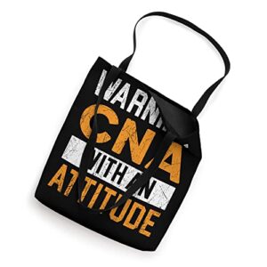 CNA With An Attitude Certified Nursing Assistant Medical Tote Bag