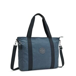 Kipling Women's Asseni Tote, Lightweight Everyday Purse, Shoulder Bag, Nocturnal Grey