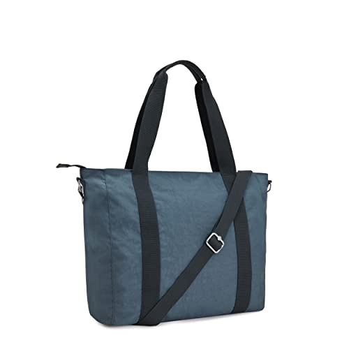 Kipling Women's Asseni Tote, Lightweight Everyday Purse, Shoulder Bag, Nocturnal Grey