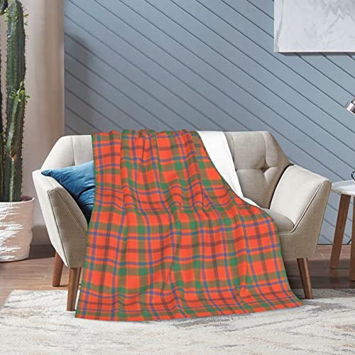 Throw Blanket Ancient Tartan of The Scottish Clan Munro Ultra Soft Lightweight Bed Blanket Quilt Durable Home Decor Fleece Blanket Sofa Blanket Luxurious Carpet for Men Women Kids 50"x40"