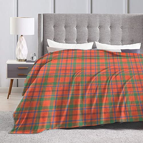 Throw Blanket Ancient Tartan of The Scottish Clan Munro Ultra Soft Lightweight Bed Blanket Quilt Durable Home Decor Fleece Blanket Sofa Blanket Luxurious Carpet for Men Women Kids 50"x40"