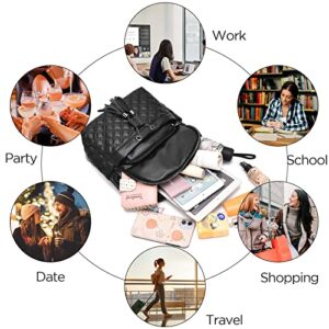 I IHAYNER Girls Fashion Backpack Purse for Women Mini Backpack for Teen Girls PU Leather Multipurpose Travel Backpack with Charm Tassel Black