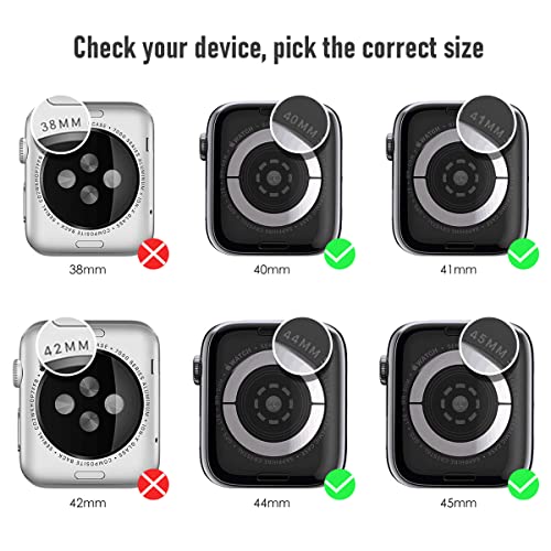 5 Pack Compatible with for Apple Watch Case 45mm 44mm Series 8/SE2/7/6/SE/5/4 Hard PC Thin Lightweight Protective Bumper Frame for iWatch, No Screen Protector