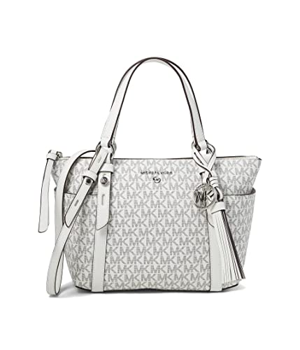 Michael Kors Sullivan Small Convertible Top Zip Tote Optic White/Black One Size