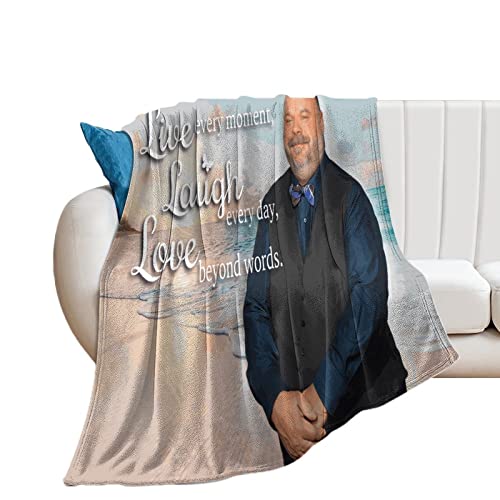 ASDPIHNK Funny Meme Blanket, Bertram Live Laugh Love Soft Plush Throw Blanket Winkle's Mantra Super Fuzzy Warm Lightweight Thermal Fleece Blankets for Couch Bed Sofa All Season 50''x 60''