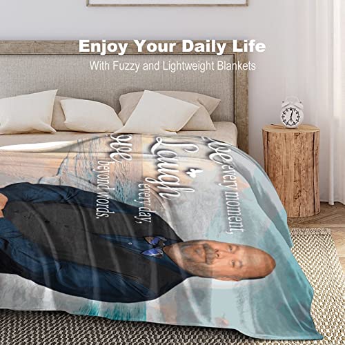 ASDPIHNK Funny Meme Blanket, Bertram Live Laugh Love Soft Plush Throw Blanket Winkle's Mantra Super Fuzzy Warm Lightweight Thermal Fleece Blankets for Couch Bed Sofa All Season 50''x 60''