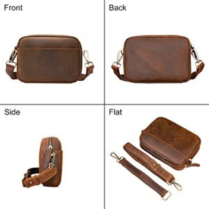 IVESIGN Crossbody Bag Leather Shoulder Bags Satchel Handbag Small Crossbody Purse for women