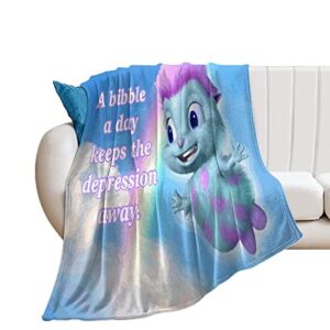 asdpihnk bibble meme blanket bibble happiness funny blankets novelty soft plush throw blanket super fuzzy warm lightweight thermal fleece blankets for couch bed sofa all season 50”x 60”