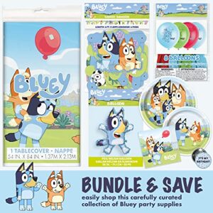 Unique Bluey Birthday Party Supplies | Bluey Party Supplies | Bluey Birthday Decorations | Bluey Party Decorations | With Bluey Balloons, Banner, Tablecover, Bluey Plates, Bluey Napkins, Button