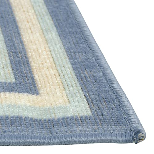 Unique Loom Lotus Collection Area Rug - Guyana (5' x 8' Rectangle, Blue/Light Blue)