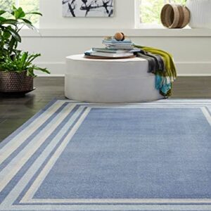 Unique Loom Lotus Collection Area Rug - Guyana (5' x 8' Rectangle, Blue/Light Blue)