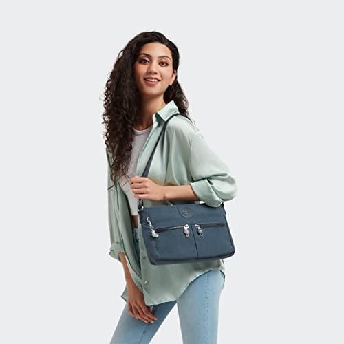 Kipling Women's New Angie Handbag, Lightweight Crossbody, Travel Bag, Nocturnal Grey