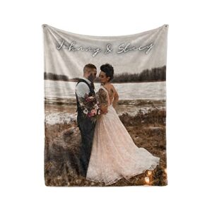 gue Couple Blankets Customized Photo Custom Blanket with Photo Text Personalized Bedding Throw Blankets Customized Flannel Fleece Blankets (80x120cm/31.5x47.2inches)