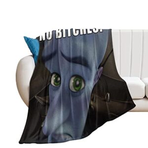 ASDPIHNK Funny Meme Blanket Megamind Soft Plush Throw Blanket Super Fuzzy Warm Lightweight Thermal Fleece Blankets for Couch Bed Sofa All Season 50″x 60″, 50''x60''