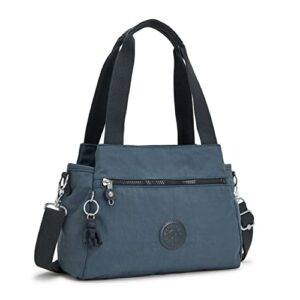 Kipling Women's Elysia Crossbody, Lightweight, Multi-Compartment Magnetic Snap Pockets, Shoulder Bag, Nocturnal Grey