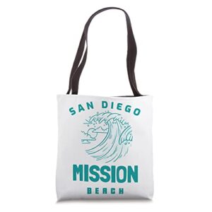 beautiful mission beach san diego california tote bag