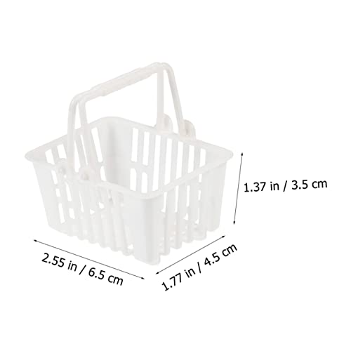 Operitacx 30 pcs Baskets Basket Shopping Picnic Kids Playthings Grocery Decorative with Plastic Supply Children for Handles House Fake Boys Scale Wear-resistant Miniature Mini Toys