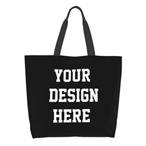 custom tote bag design photo text personalized shoulder bags custom handbag for women teacher for travel business shopping personalized gifts