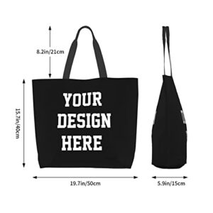 Custom Tote Bag Design Photo Text Personalized Shoulder Bags Custom Handbag For Women Teacher for Travel Business Shopping Personalized Gifts
