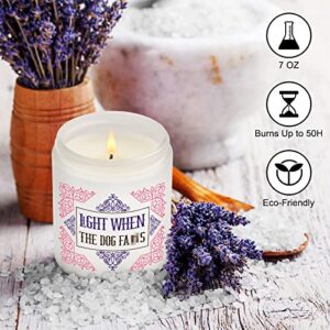 Funny Dog Themed Birthday Gifts for Dog Lovers, Dog Owner, Candle Gifts for Birthday Mothers Day Christmas for Dog Lovers, Girlfriend, Coworker, Lavender Scented Candle Best Friend Present