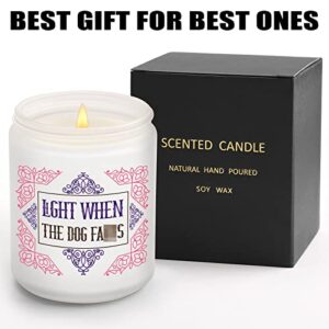 Funny Dog Themed Birthday Gifts for Dog Lovers, Dog Owner, Candle Gifts for Birthday Mothers Day Christmas for Dog Lovers, Girlfriend, Coworker, Lavender Scented Candle Best Friend Present