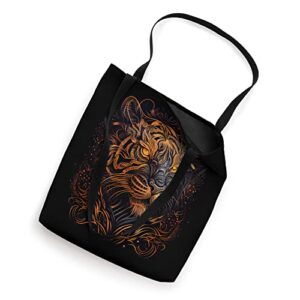 Tiger Lunar Zodiac Chinese Horoscope Astrology Tote Bag