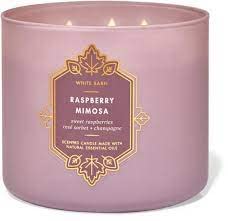 bath and body works raspberry mimosa 3 wick candle 14.5 oz / 411 g