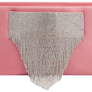 Giuseppe Zanotti, Josiane Crystal Clutches, One Size, Hot Pink