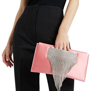 Giuseppe Zanotti, Josiane Crystal Clutches, One Size, Hot Pink