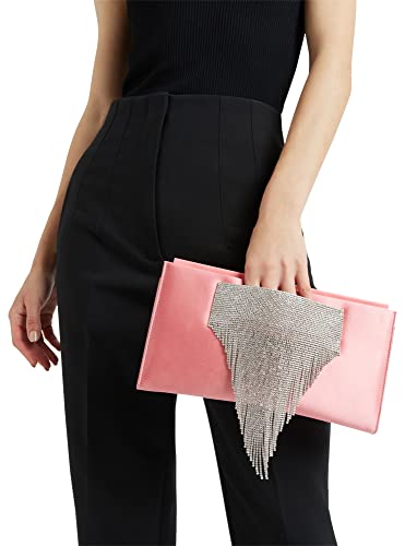 Giuseppe Zanotti, Josiane Crystal Clutches, One Size, Hot Pink